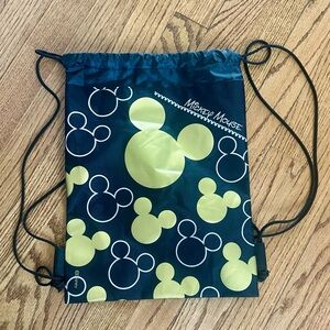 Mickey Mouse Kids Drawstring Bag - Black and Yellow